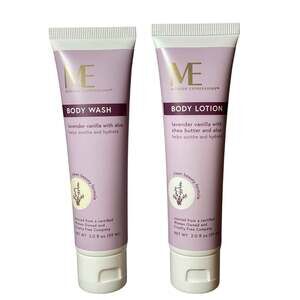 Modern Expressions Lavender Vanilla body wash &lotion bundle 2 piece travel size